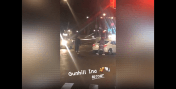 Two Guys Jumped Out Their Car To Get Two Other Guys Out The Street And Then This Happened