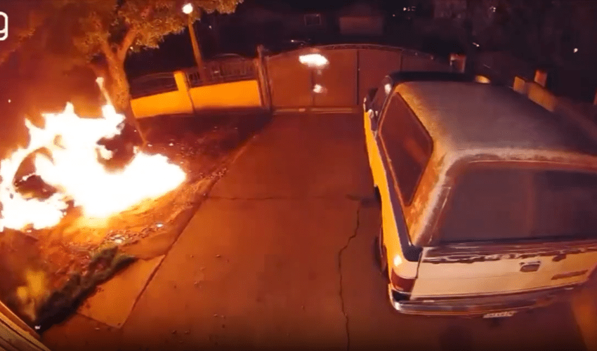 Arsonist Catches On Fire After Putting A Car On Fire In Corona California