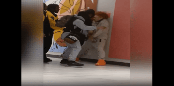 Security Guard Failed To Protect A Guy From His Opps