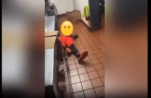 Mcdonalds Employees Seen A Man Get Slumped After He Tried To Run Behind The Counter