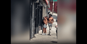 Everybody Was Confused After Seeing This Drug Addict Polygamy Triple On The Streets