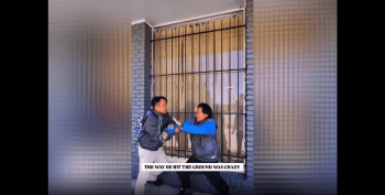 Two Chinese Crackheads Gets Into A Funny Altercation In The Hood