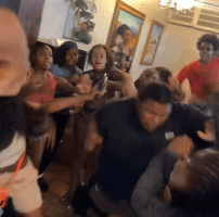 10 Girls Vs One Big Security Guard