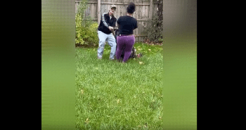 Woman Takes Her Lawn Mower Back After She Seen The Guy That Stole It And Cutting Grass With It