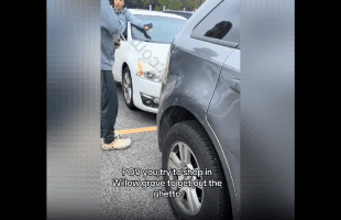 Woman Gets Very Disrespectful During A Heated Argument With A Man After She Claim He Hit Her Car First