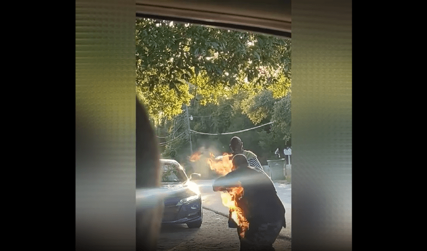 Dude Set Him Self On Fire Because He Couldn’t Get Anymore Crack