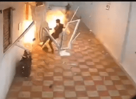 Dude Step On A Mine Trap That Was Planted By His Opps