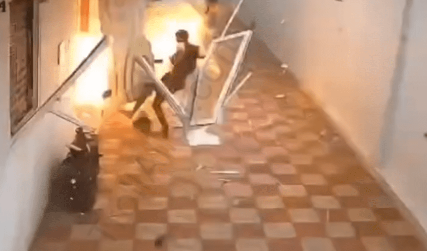 Dude Step On A Mine Trap That Was Planted By His Opps