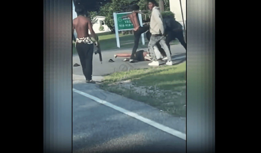 Stud Gets Jumped By A Group Of Men With Straps And Nobody Helped Her