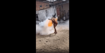 Woman Thought She Was Too Cool To Read The Firework Instructions And This Happened