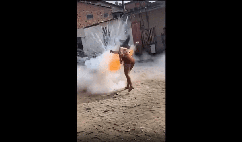 Woman Thought She Was Too Cool To Read The Firework Instructions And This Happened