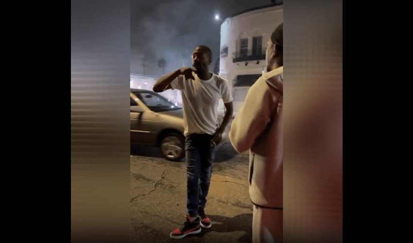 Dude Gets Wacked In The Mouth After He Tried To Pretend Like He Was A Gang Member After Crashing Into Another Gang Member Car