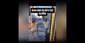 Woman Gets Put In Her Place After She Kept Putting Her Hands On Her Boyfriend For Cheating