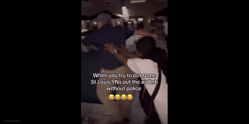 Airbnb Owner Gets Pushed In The Pool After He Tried To Kick Out Group Of People Having Party