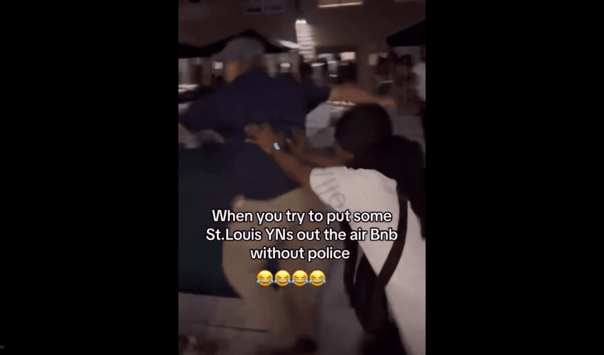 Airbnb Owner Gets Pushed In The Pool After He Tried To Kick Out Group Of People Having Party