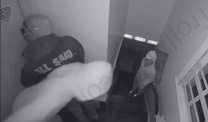 Burglars Had A Difficult Time Getting Thru A Weak Door