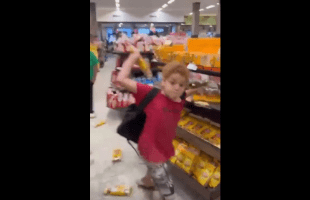 Little Boy Went On A Rampage In A Grocery Store