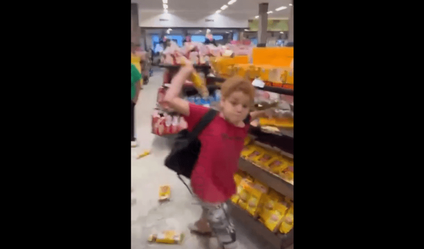 Little Boy Went On A Rampage In A Grocery Store