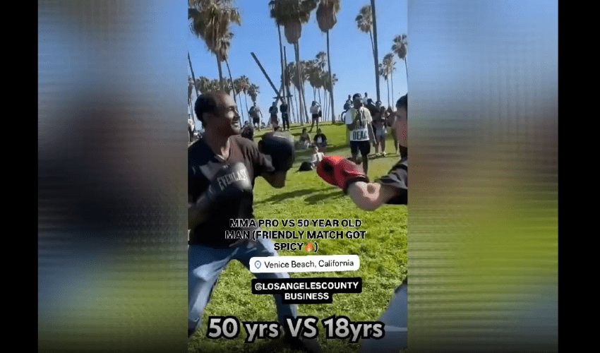 50 Year Old Man Did Not Play With This 18 Year Old Boy In A Boxing Match