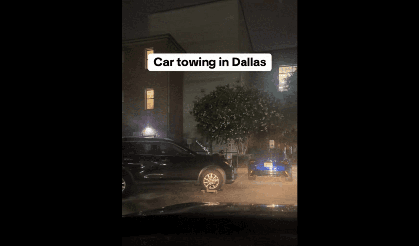 Dude Was Shocked After He Seen A Tow Truck Using Other Techniques To Confiscate A Parked Vehicle In Dallas