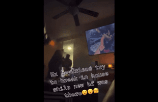 Dude Tried To Break In His Ex Girlfriend House While Her New Boyfriend Was There And This How It Ended