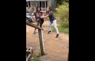 Older Lady Punched A Young Girl In The Mouth For Telling Her BYE