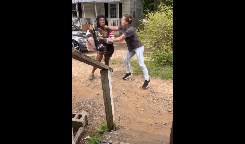 Older Lady Punched A Young Girl In The Mouth For Telling Her BYE