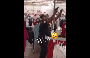 Unprofessional Female Security Guard Pulled Out Her Strap Like She Was On The Street Because Men Was Talking To Her Crazy At Her Job