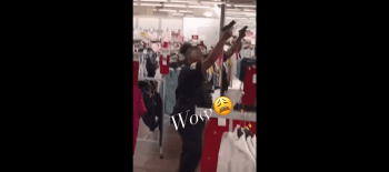 Unprofessional Female Security Guard Pulled Out Her Strap Like She Was On The Street Because Men Was Talking To Her Crazy At Her Job