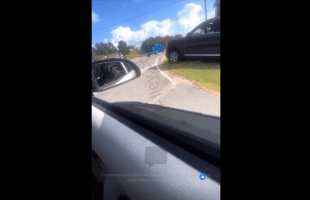 Alabama Girl Gets Wet Up After She Kept Talking Crazy To Street Dudes With Straps In Traffic