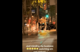 Dude Mind His Business After He Seen A Dude Get Robbed In Front Of His Calm Acting Girlfriend