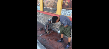 Man Handles A Homeless Guy After He Seen Him Steal Money From A Homeless Woman