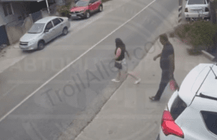Man Gets Mad At Driver After His Wife Didn’t Look Both Ways While Crossing The Street