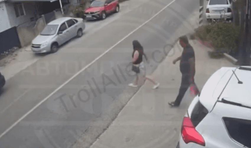 Man Gets Mad At Driver After His Wife Didn’t Look Both Ways While Crossing The Street