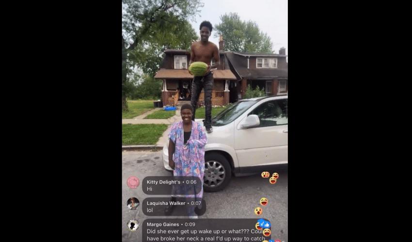 Woman Let A Dude Crack A Watermelon On Her Head And This How It Turned Out