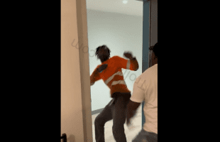 Dude Came Over His Babymother House To Beat On Her But Didn’t Know Her Big Cousin Was Behind The Door To Beat Him Down