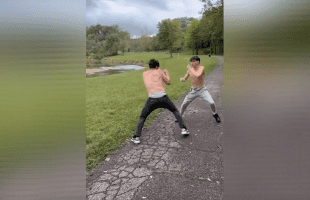 Two Suburban Dudes Caught A Crucial Fade On Private Land