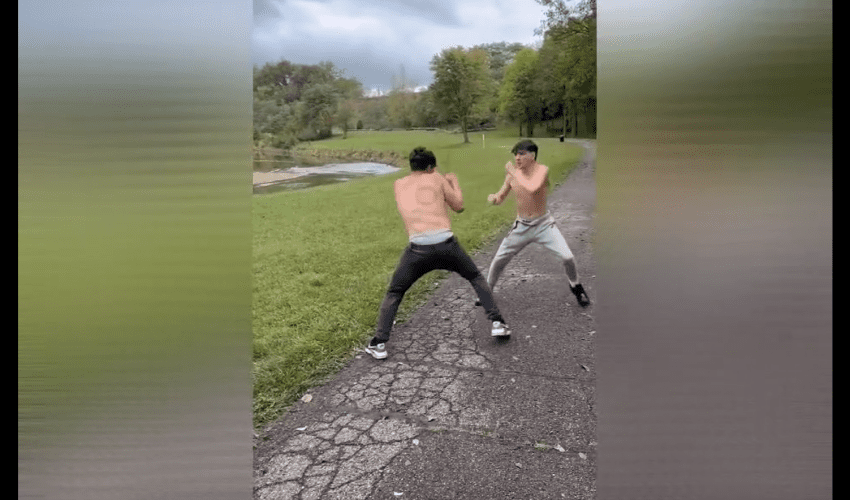 Two Suburban Dudes Caught A Crucial Fade On Private Land
