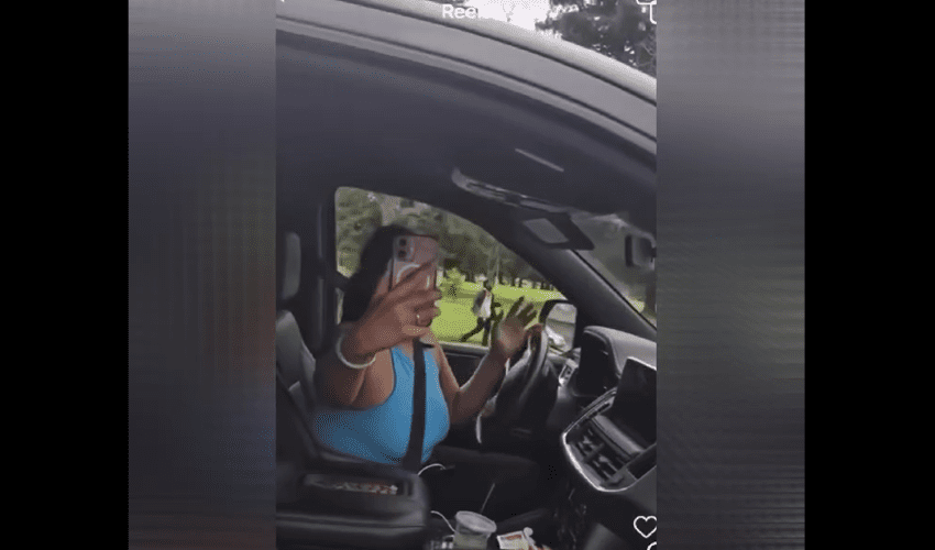 Dude Starts Crying After He Tried To Stop A Woman From Following Him. But Ended Up Grabbing On To Her SUV And Screaming For Help After She Started Driving Reckless