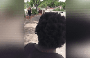 Glass Bottle Connected Smoothly On A Guy Head After He Thought He Was Gonna Get Away From Putting Hands On Another Guy