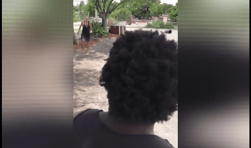 Glass Bottle Connected Smoothly On A Guy Head After He Thought He Was Gonna Get Away From Putting Hands On Another Guy
