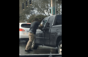 Dude Gets His Lick Back During A Road Rage And The Pulled Off After