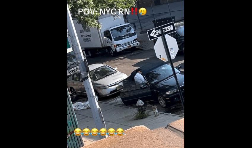 Dude Caught Crushing A Woman From The Back In His BMW in Broad Daylight