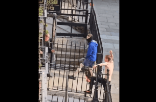 Dude Uses One Hand To Handle A Group Of Men With Weapons That Was Trying To Rush Him