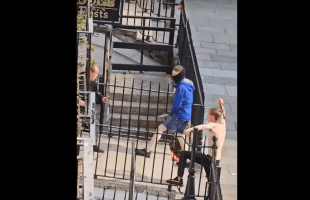 Dude Uses One Hand To Handle A Group Of Men With Weapons That Was Trying To Rush Him