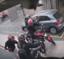 Robbers Tried To Rob A Man For His Motorcycle While Trying To Rob Another Man In A Car At The Same Spot But It Went Terribly Wrong
