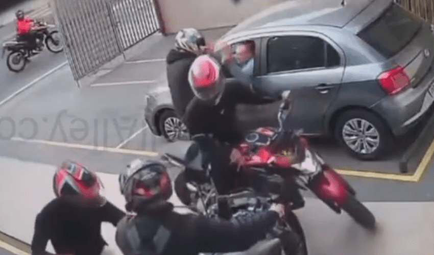 Robbers Tried To Rob A Man For His Motorcycle While Trying To Rob Another Man In A Car At The Same Spot But It Went Terribly Wrong