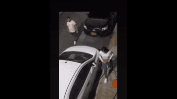 Dude Had No Shame And Was Watching Out For His Girlfriend While She Go Do This Behind A Car