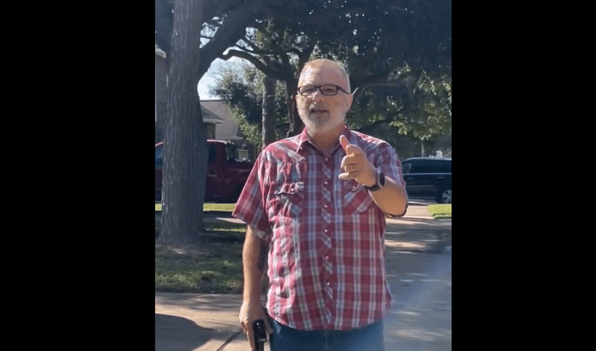Dude Pulled His Strap On A Guy For Walking In His Neighborhood