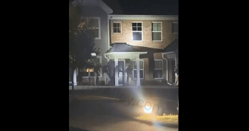 Police Starts Running After A Man Started Shooting At The For Breaking Into His House Without A Search Warrant